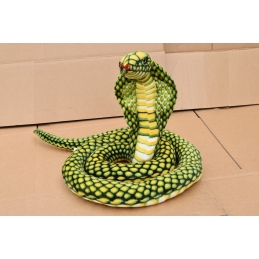 Plyšový had kobra zelená, délka 280 cm