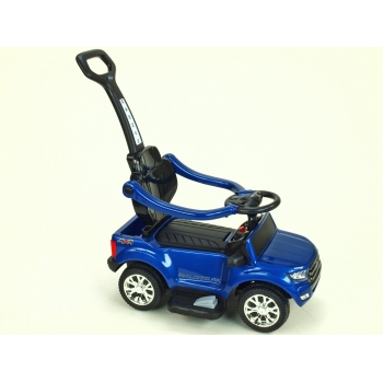 Dětské elektrické autíčko Ford Ranger pro nejmenší, 6V  s vodící tyčí a  stříškou, lakovaná modrá metalíza